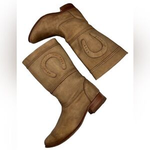 MORENO ROMERO Western Horseshoe Boots Brown